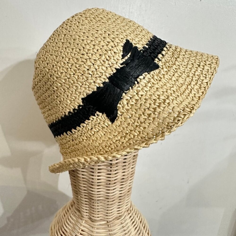 Kate Spade woven straw hat with bow